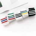 Frühlingsmode Baumwolle Sport Plain Weiß Teen Junge Mädchen Tube Schule Baumwollsocken